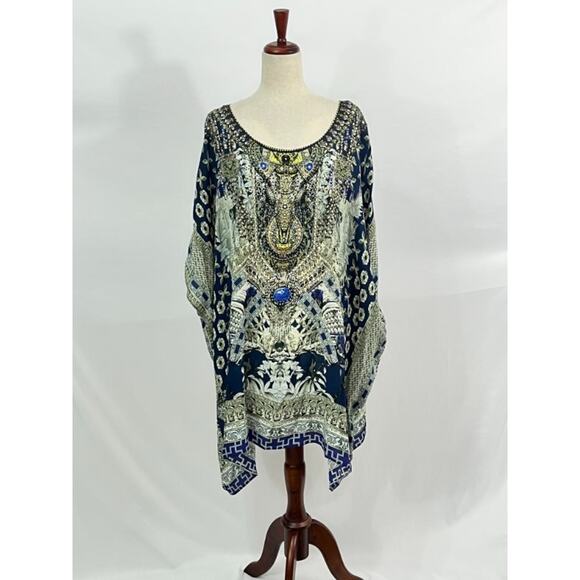 CAMILLA OS S M L A Little Past Twilight Short Round Neck Caftan NWT - Picture 8 of 14